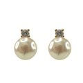 Fashion Jewelry Pearl stud Earrings with CZ